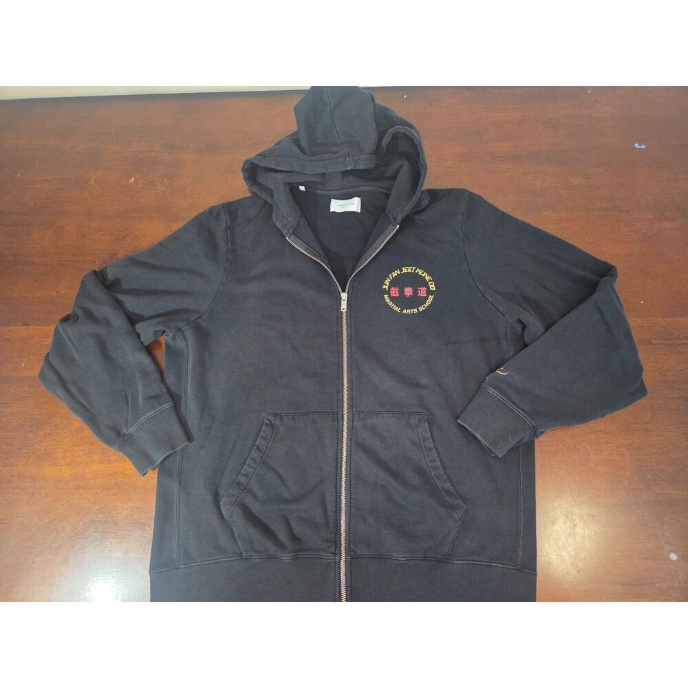 Ovadia & Sons x Bruce Lee Jeet Kune Do Hoodie Black Embroidered Graphic Mens XL - Picture 4 of 10